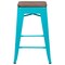 Flash Furniture 24" High Metal Indoor Counter Stool, Teal, PK4 4-ET-31320W-24-TL-R-GG - alternate 3